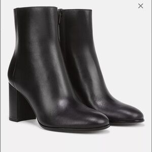 Vince Elora Black Leather Ankle Boot